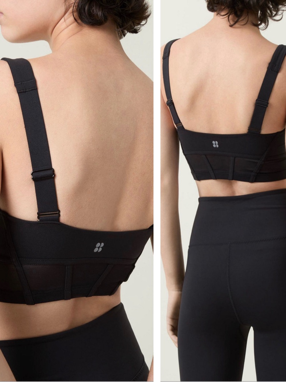 SWEATY BETTY Power Corset Sports Bra Athleisure Athletic Yoga NWT in Black XS
